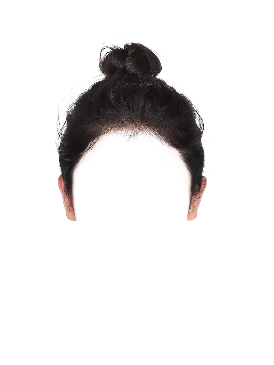 舞蹈生艺考证件照女士女生盘发丸子头发型后期合成PSD设计素材【009】